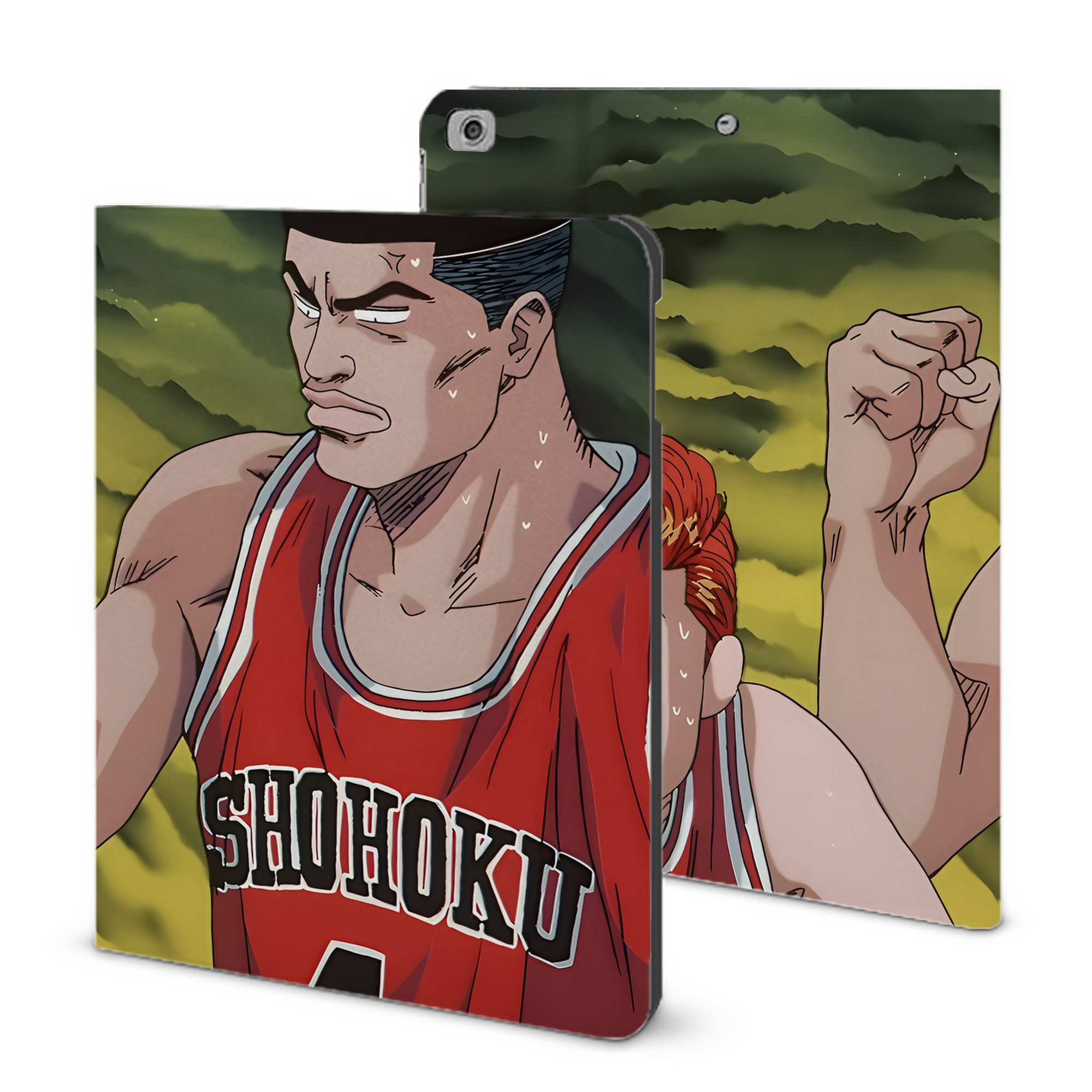 （画像用） SLAM DUNK／スラムダンク IPad ケース ブック型 PUレザー TPU 耐衝撃 軽量 薄型 ペン収納なし 全面保護 IPad 各モデル対応